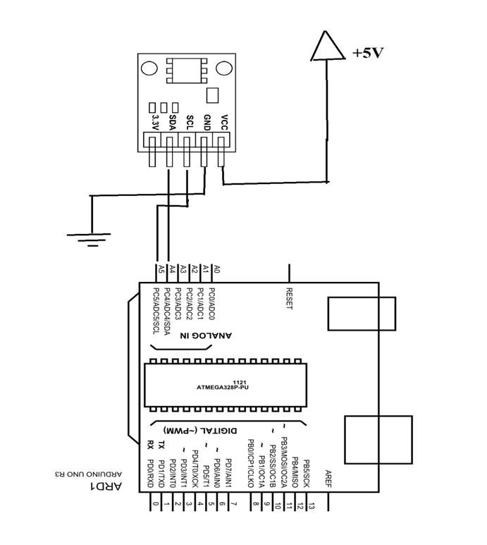 BMP180 Arduino电路连接