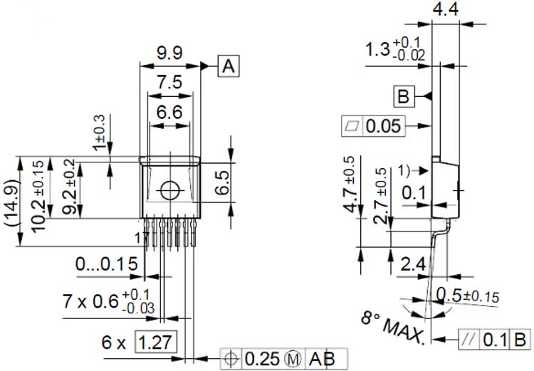 BTS7960B尺寸