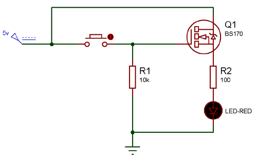 使用BS170 N通道MOSFET电路