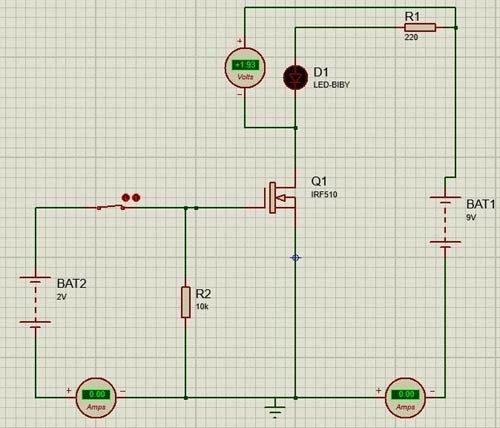 IRF510 MOSFET电路图gydF4y2Ba