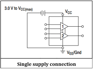 LM358双运算放大器IC单供应连接