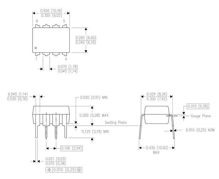 LM4558 IC尺寸