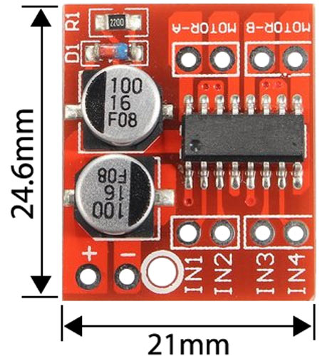 MX1508直流电机驱动器尺寸