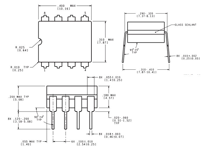 NJM4560运放IC尺寸