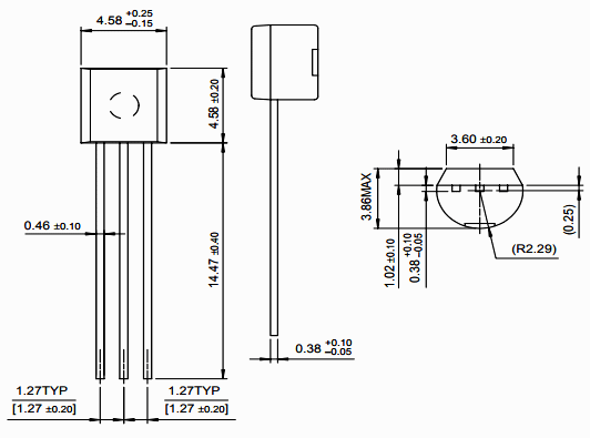 S8050晶体管尺寸