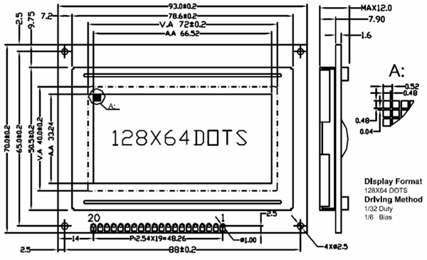 ST7290图形LCD 2D模型