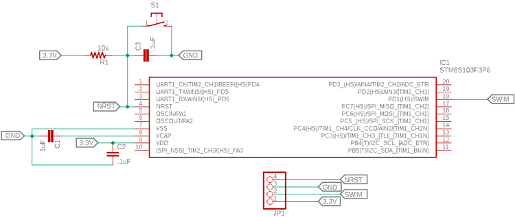 STM8微控制器连接