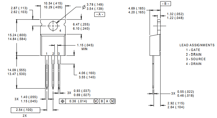 STP80NF70 n沟道MOSFET 2维模型